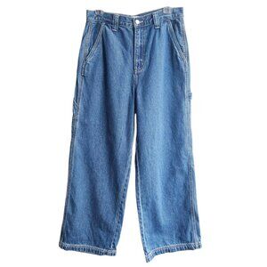 Cello Women's Medium Wash Blue Cargo Style Pants Relaxed Fit Streetwear Size 7